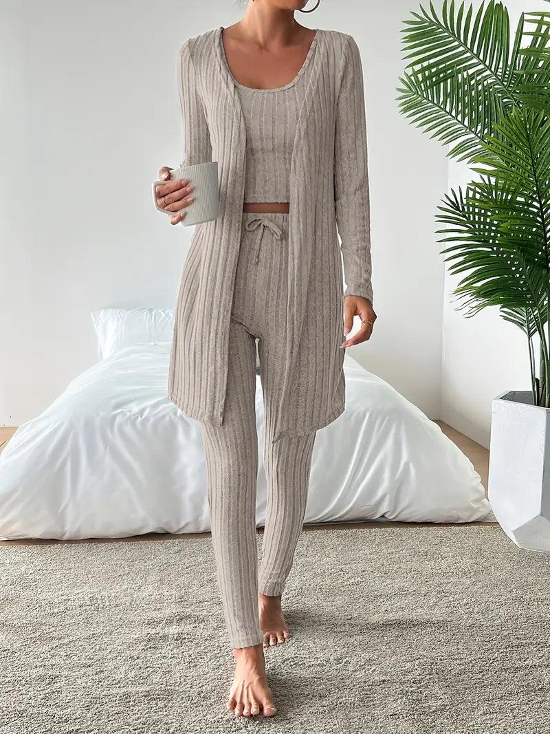 3-delig Velours Ensemble – Comfort & Stijl
