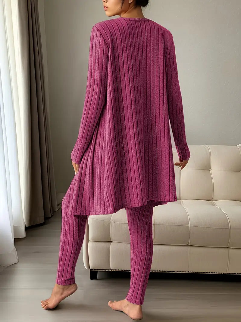 3-delig Velours Ensemble – Comfort & Stijl