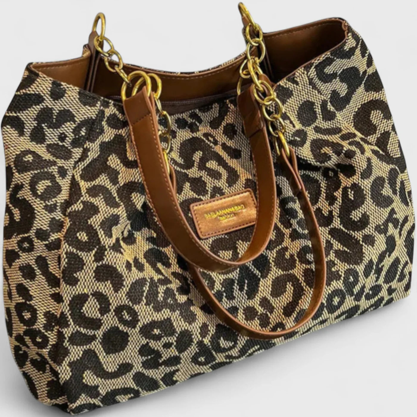 Canvas Boodschappentas met Luipaardprint