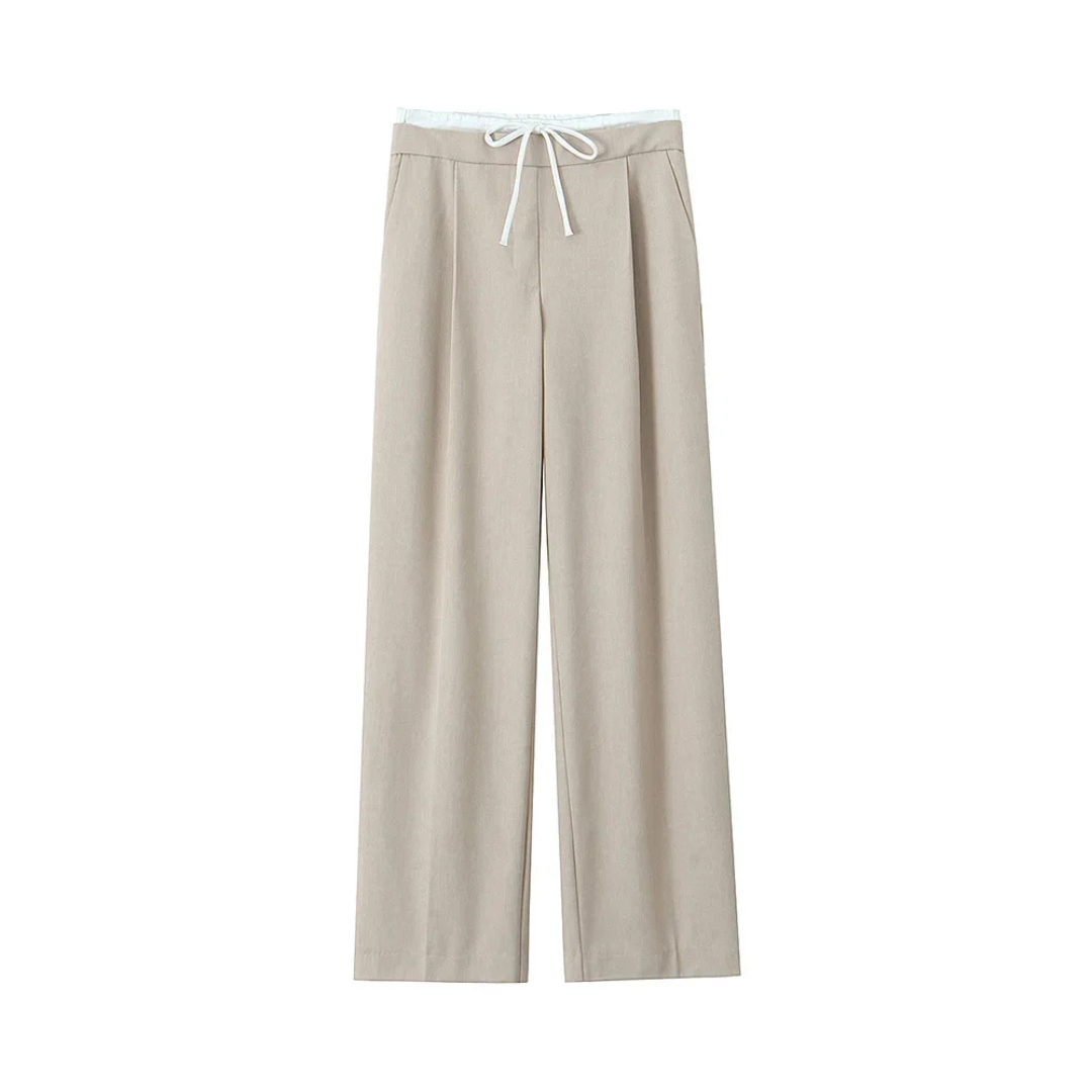 Vintage Broek met Elastische Taille