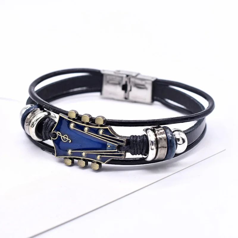 Gitaar lederen armband