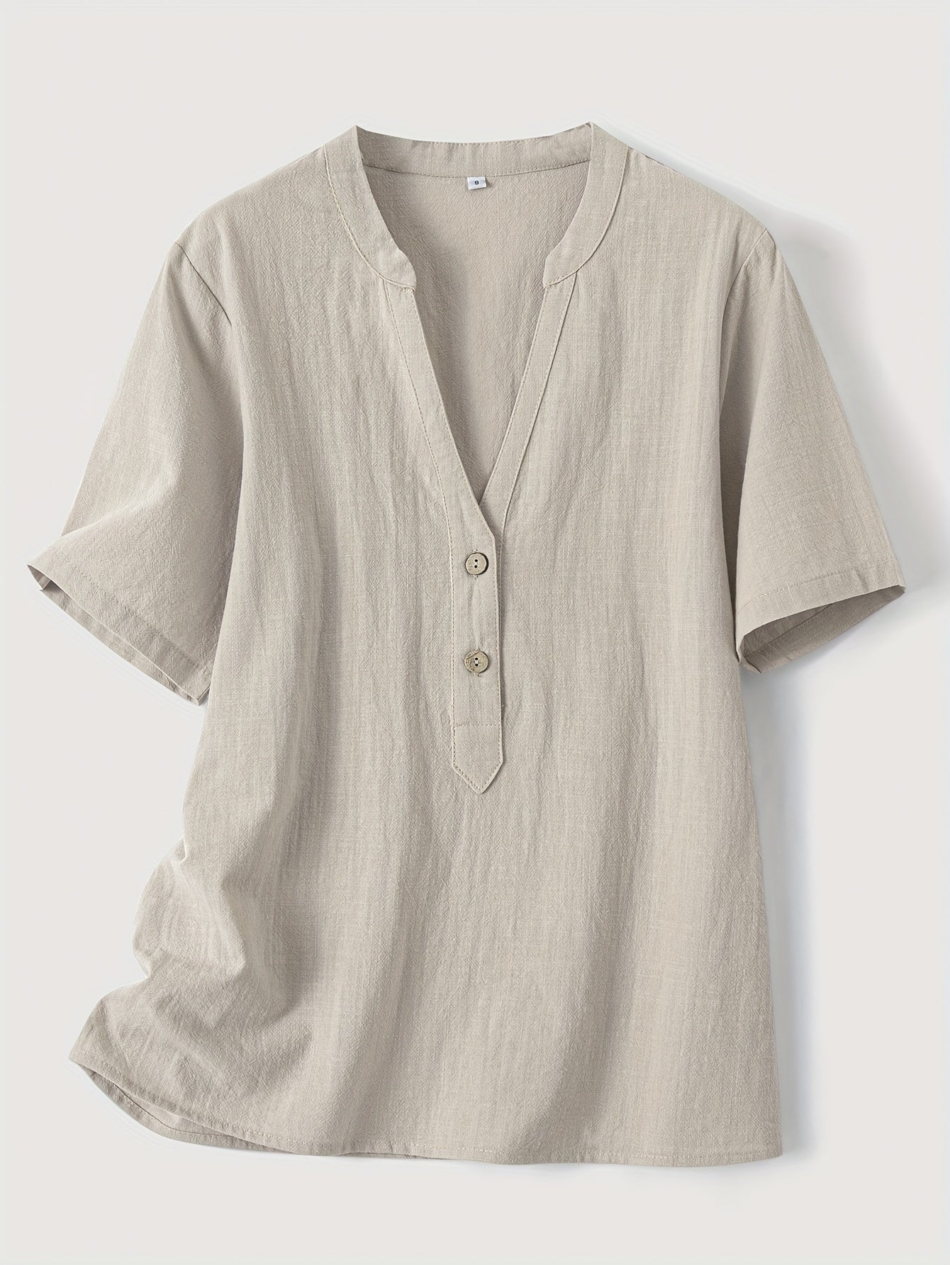 Elegante Dames Blouse met V-hals en Knoopsluiting – Chemisier Harrode