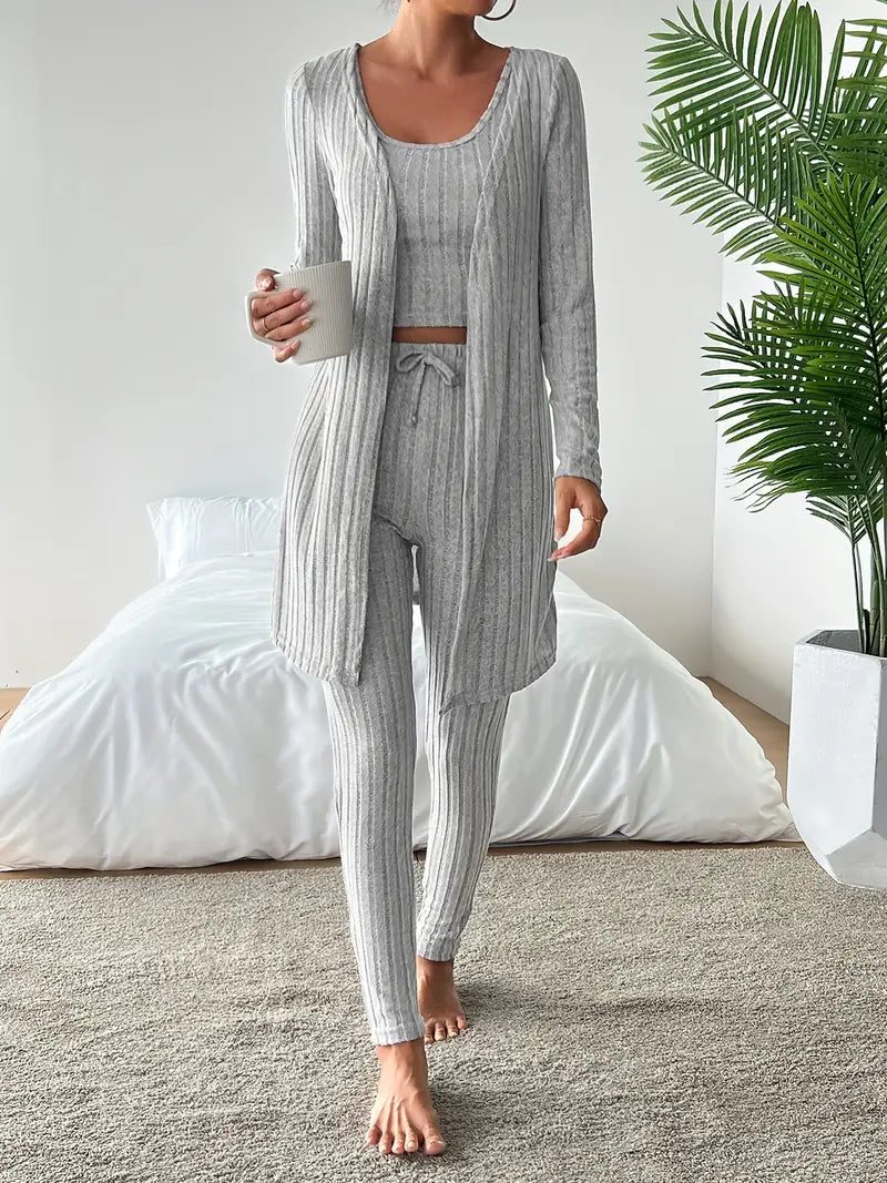 3-delig Velours Ensemble – Comfort & Stijl