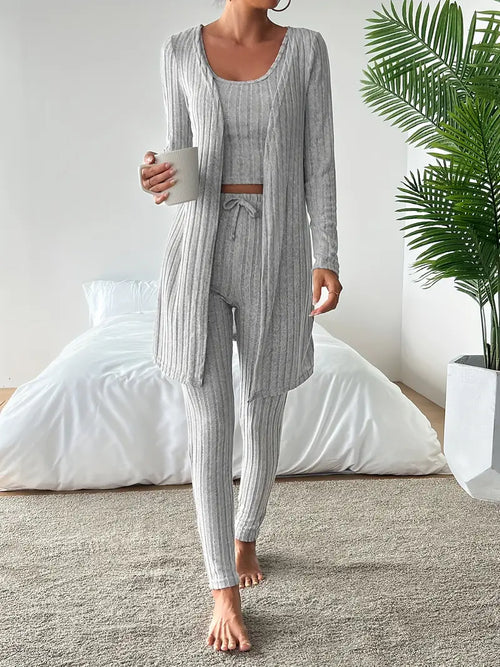 3-delig Velours Ensemble – Comfort & Stijl