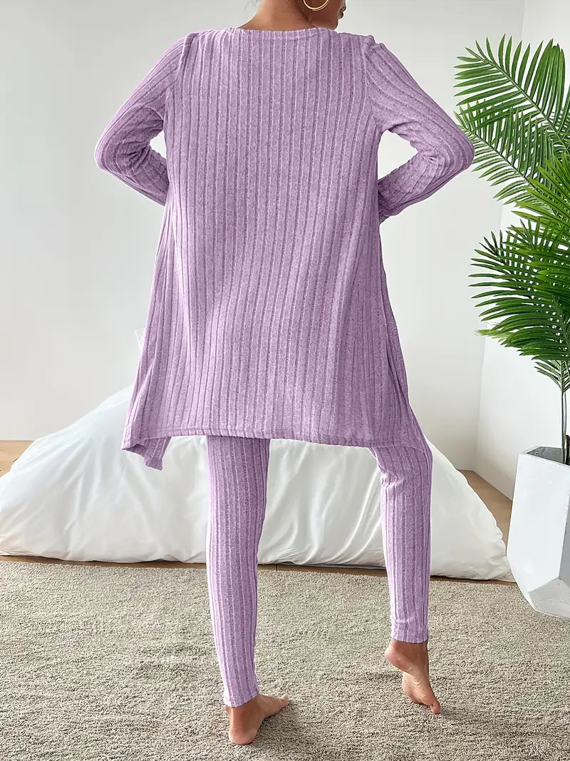 3-delig Velours Ensemble – Comfort & Stijl