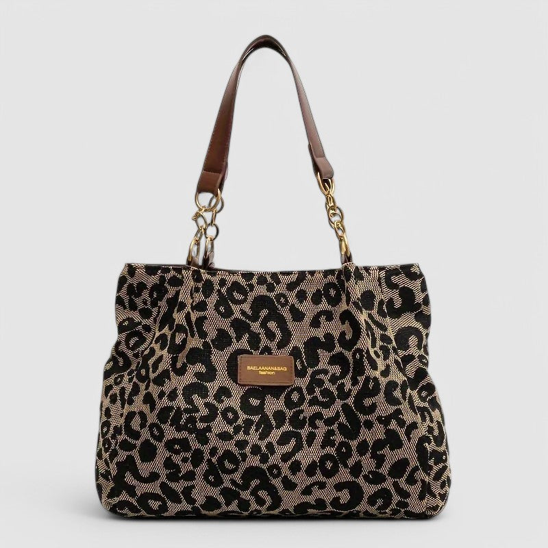 Leopard Canvas Tote “Claire” – Fashion & Functional