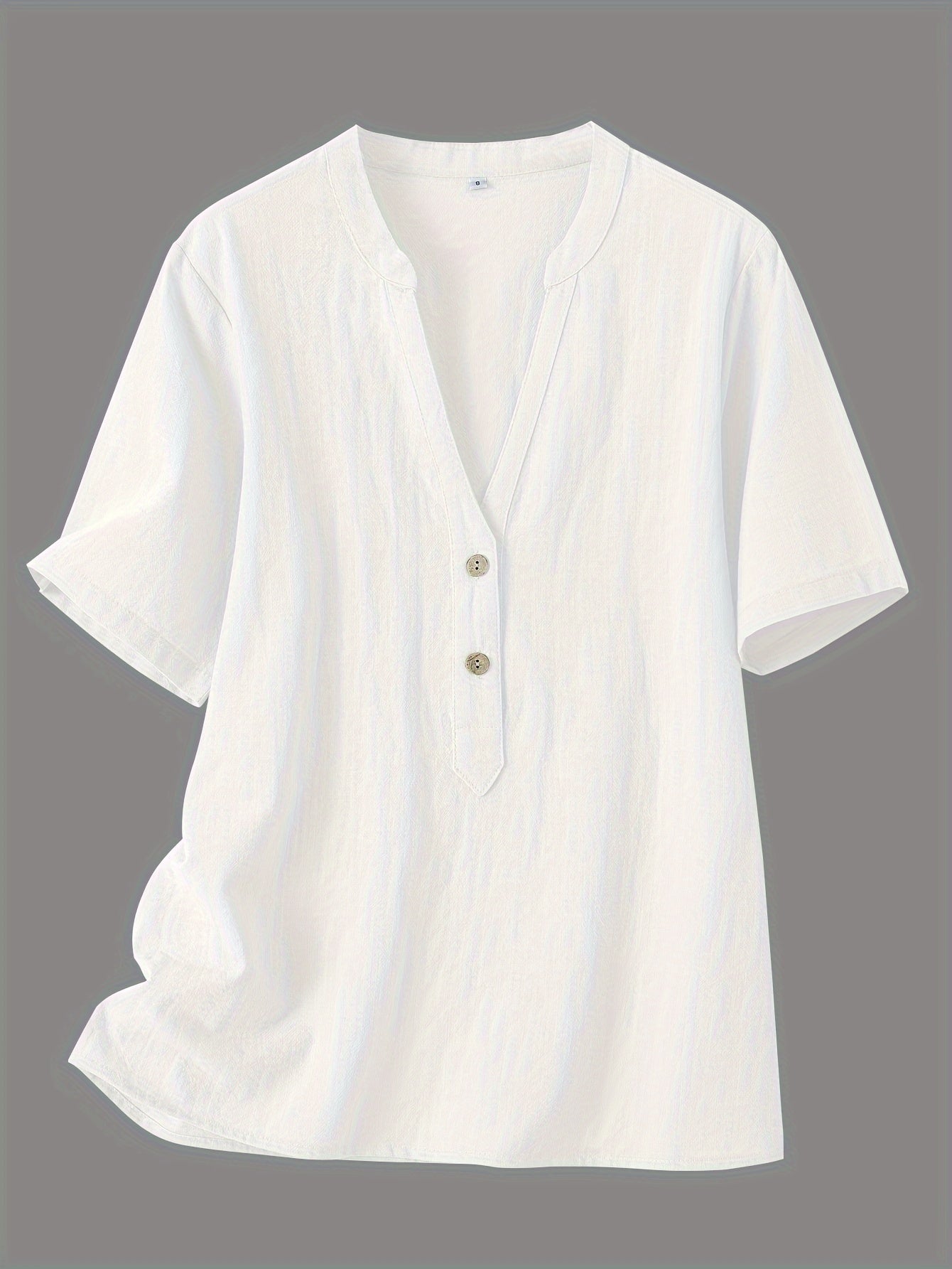 Elegante Dames Blouse met V-hals en Knoopsluiting – Chemisier Harrode