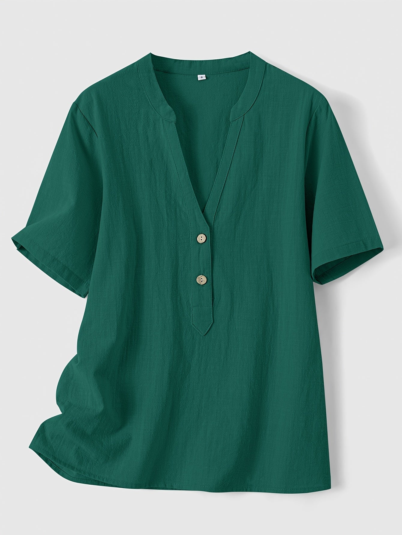 Elegante Dames Blouse met V-hals en Knoopsluiting – Chemisier Harrode