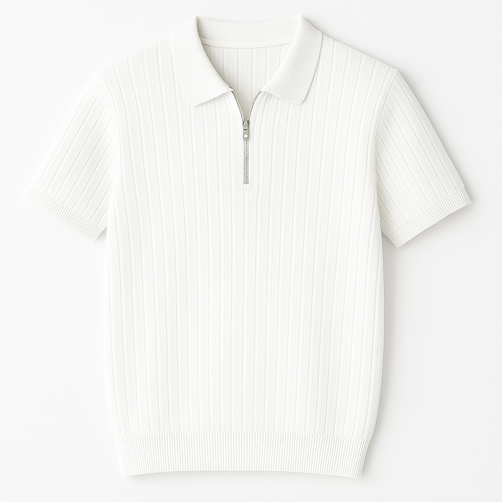 Bardi – Textured Half-Zip Polo | Comfort & Stijl in Één