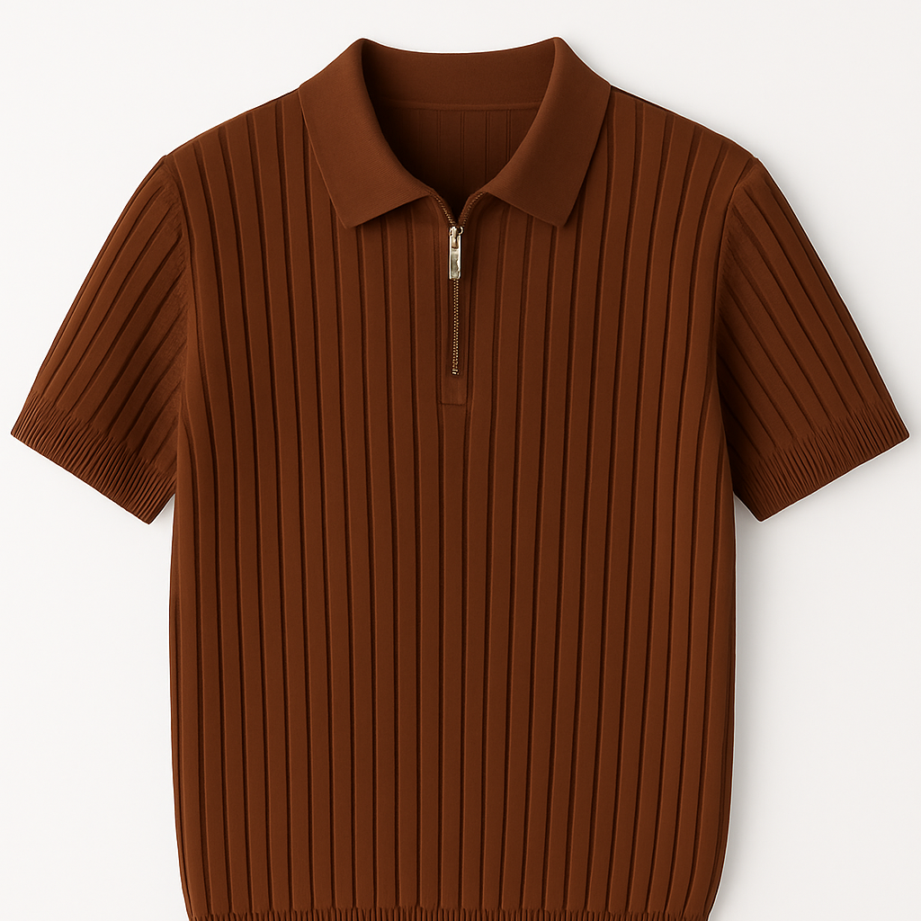Bardi – Textured Half-Zip Polo | Comfort & Stijl in Één