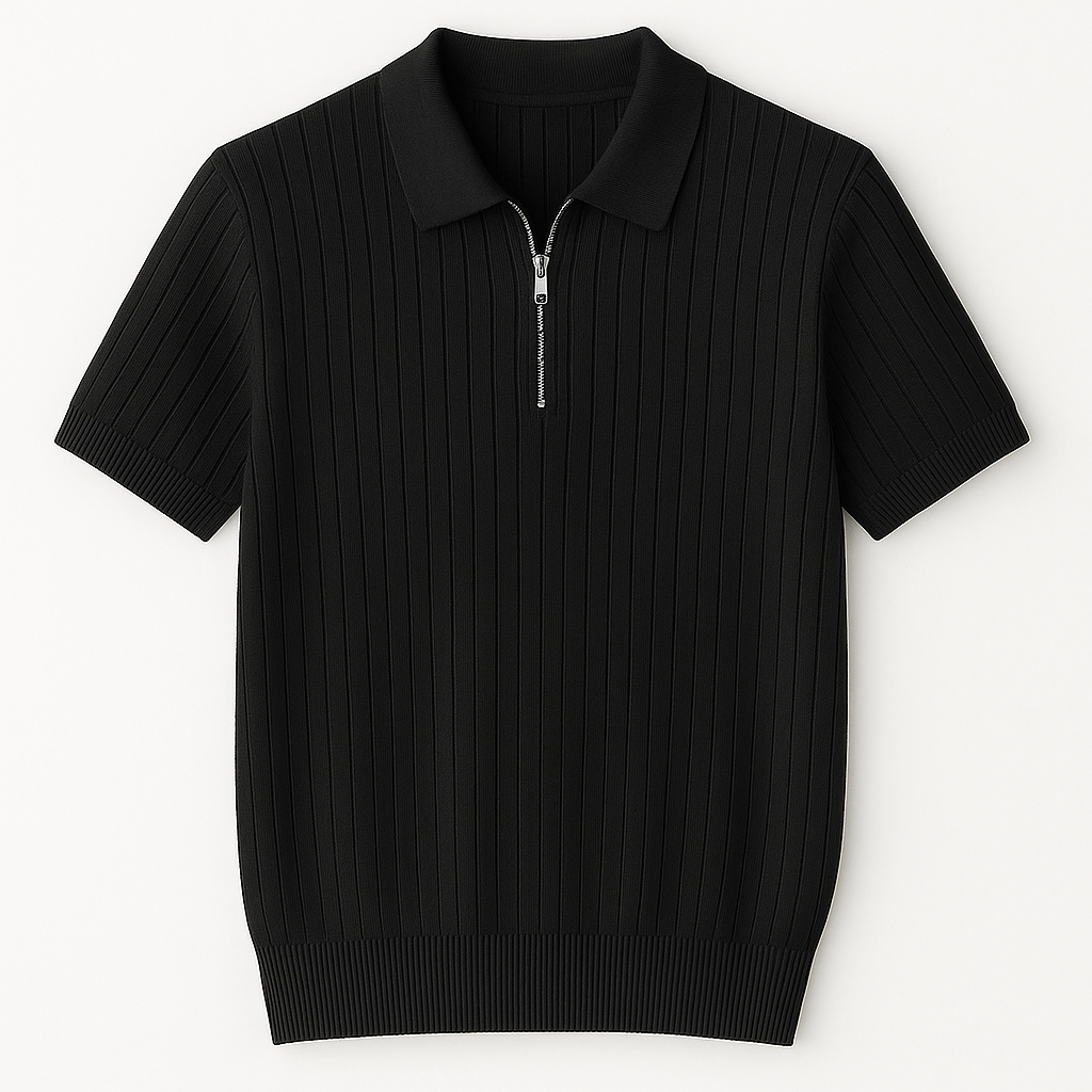 Bardi – Textured Half-Zip Polo | Comfort & Stijl in Één