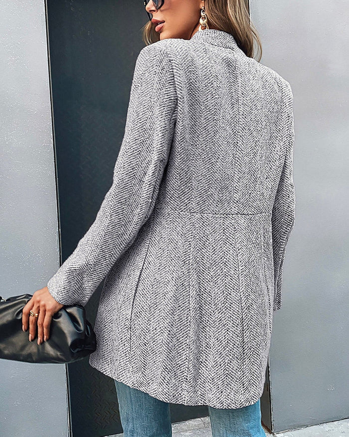 Elegante Lange Wol Blazer