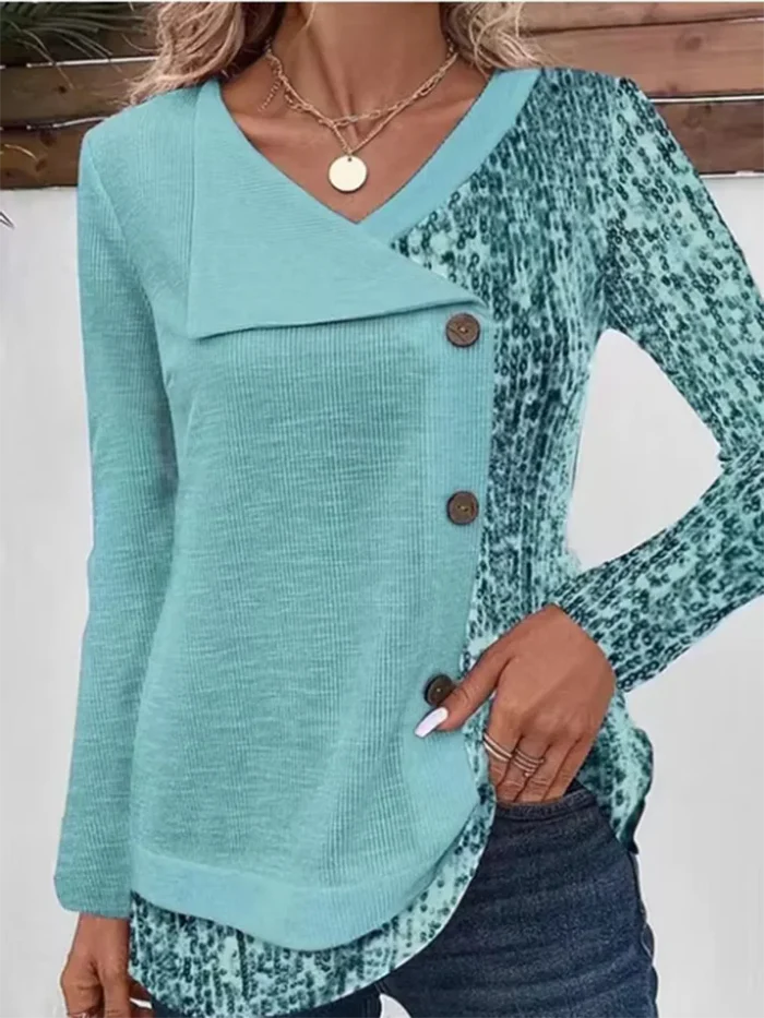 Elegante Herfstblouse met Lange Mouwen