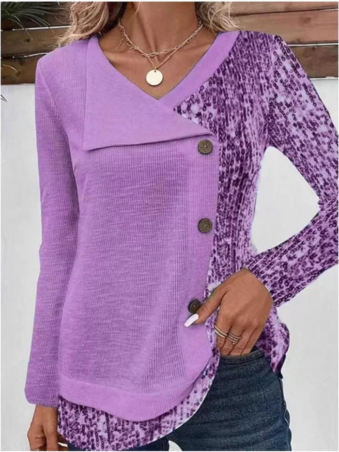 Elegante Herfstblouse met Lange Mouwen