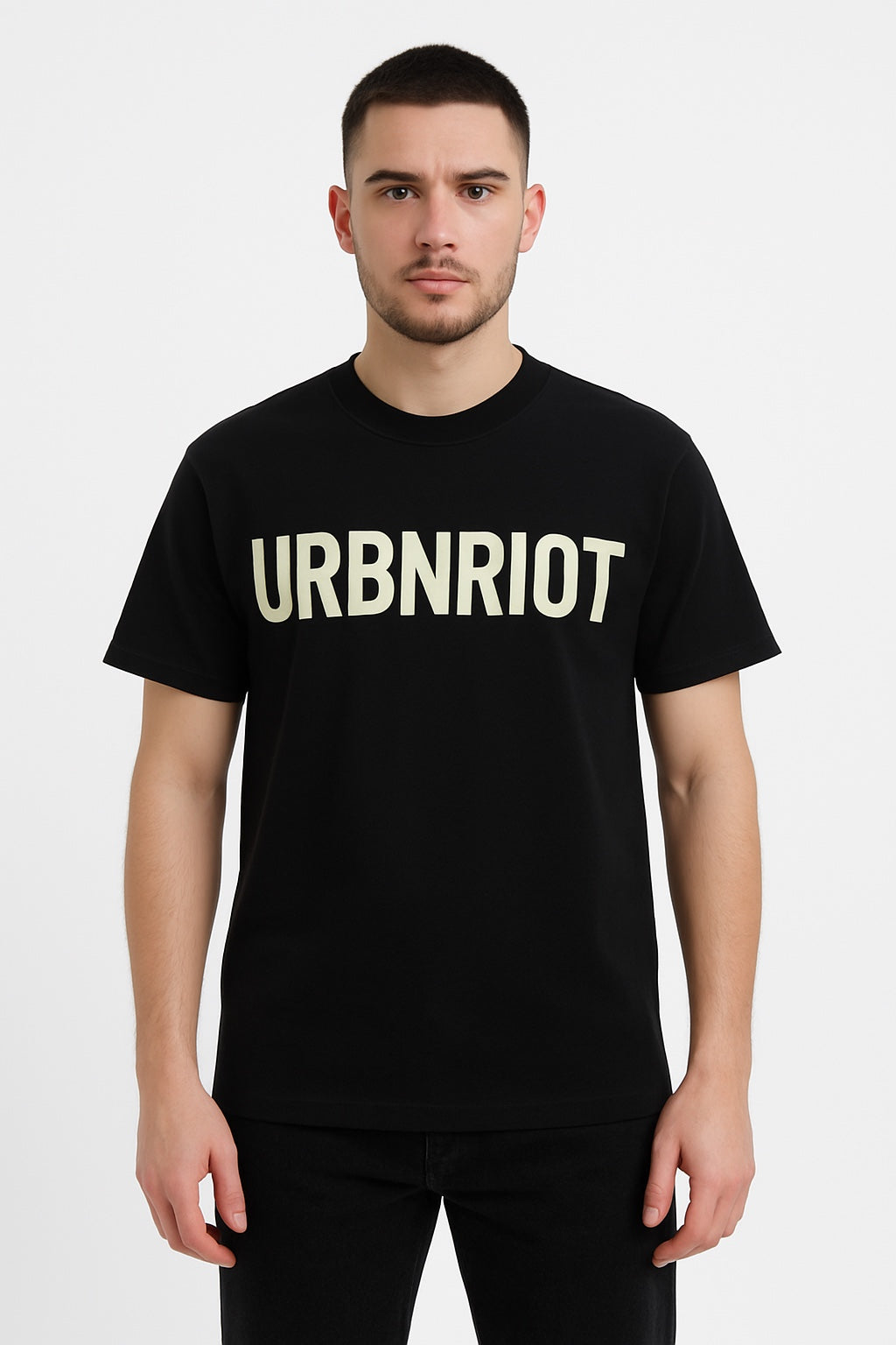 Urban Riot T-shirt – Print Zwart