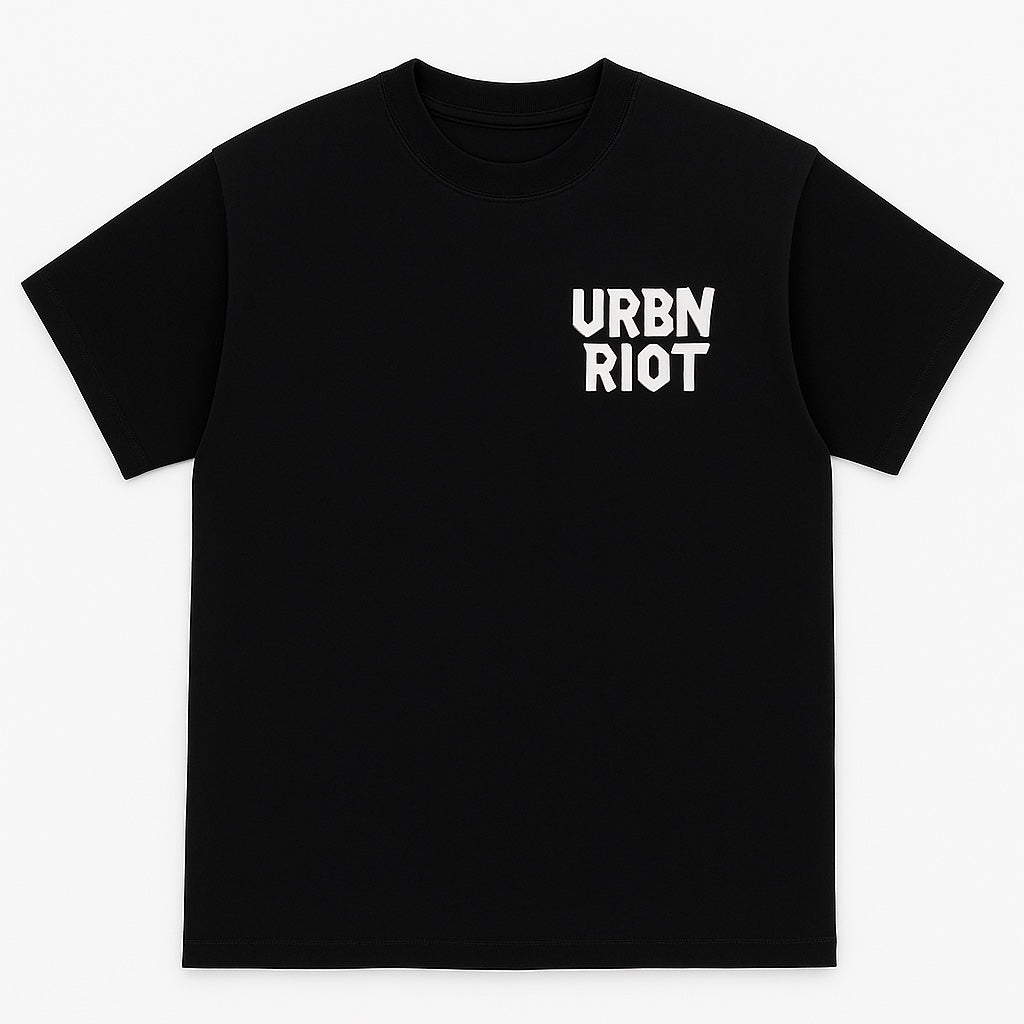 Urban Riot T-shirt – Print Zwart