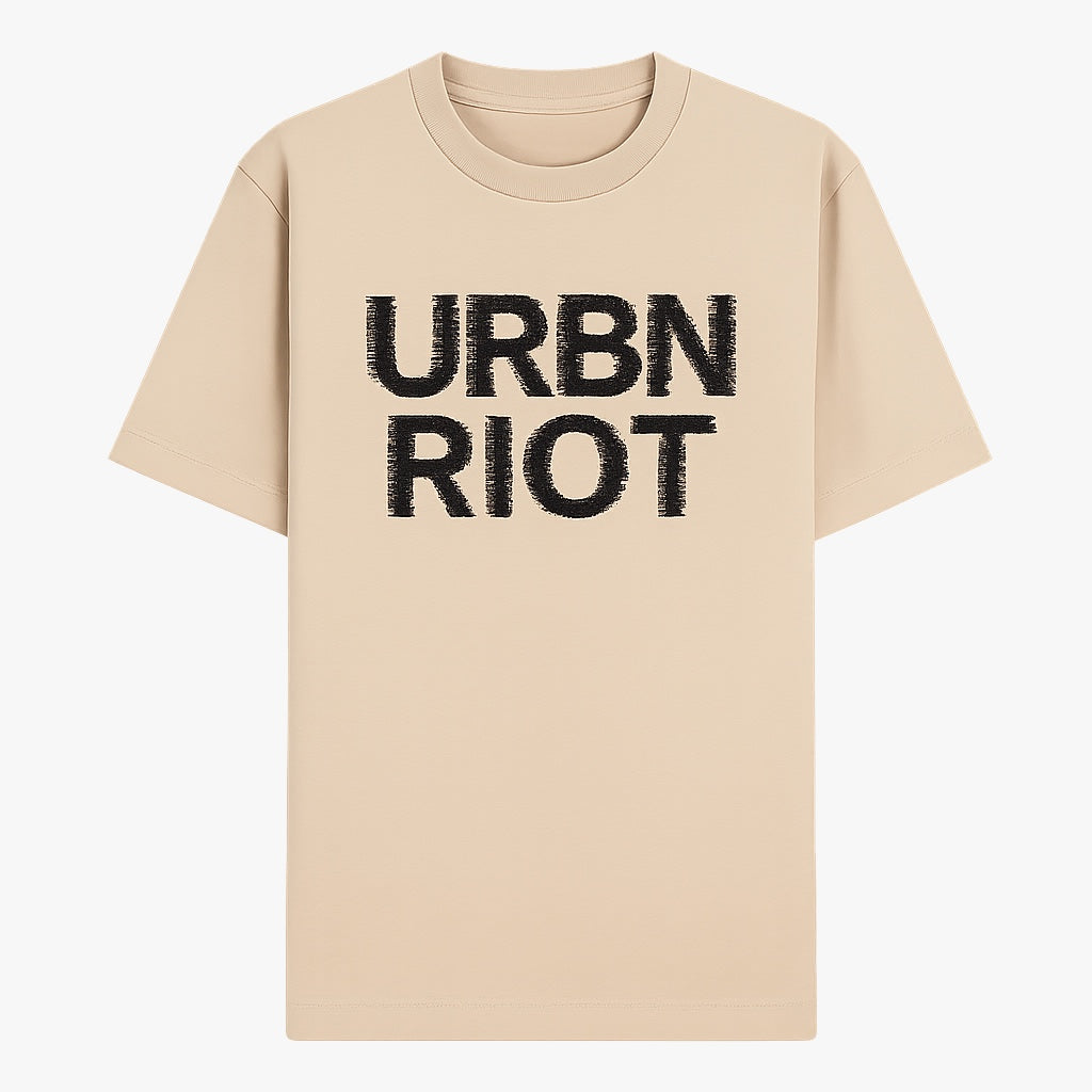 Urban Riot T-shirt - Print Beige