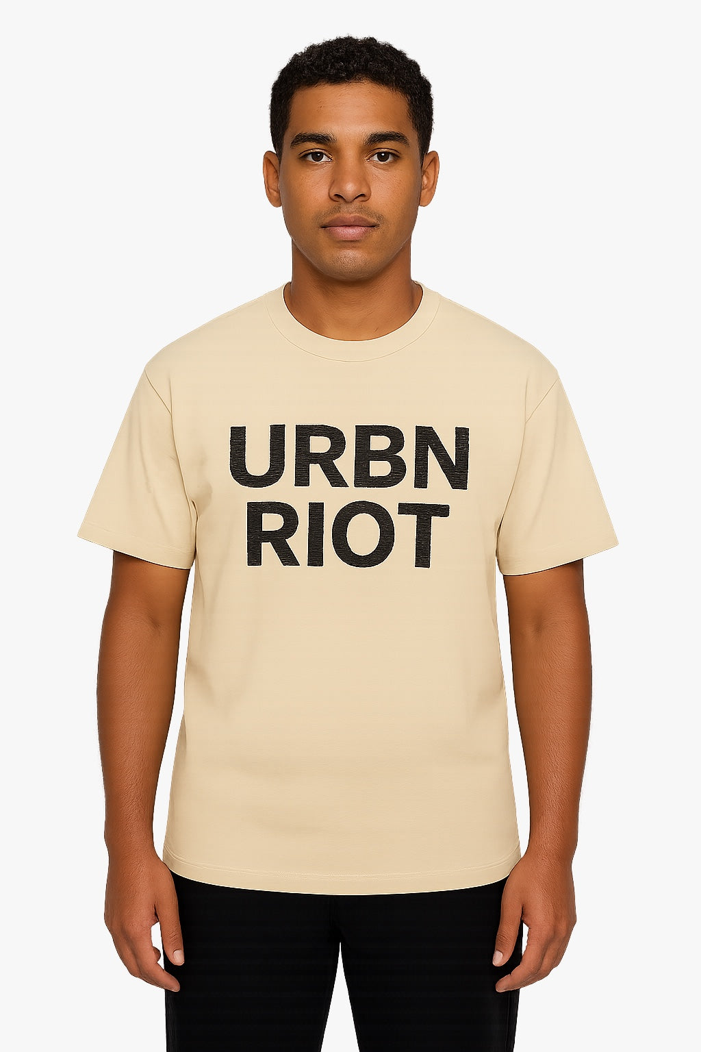 Urban Riot T-shirt - Print Beige