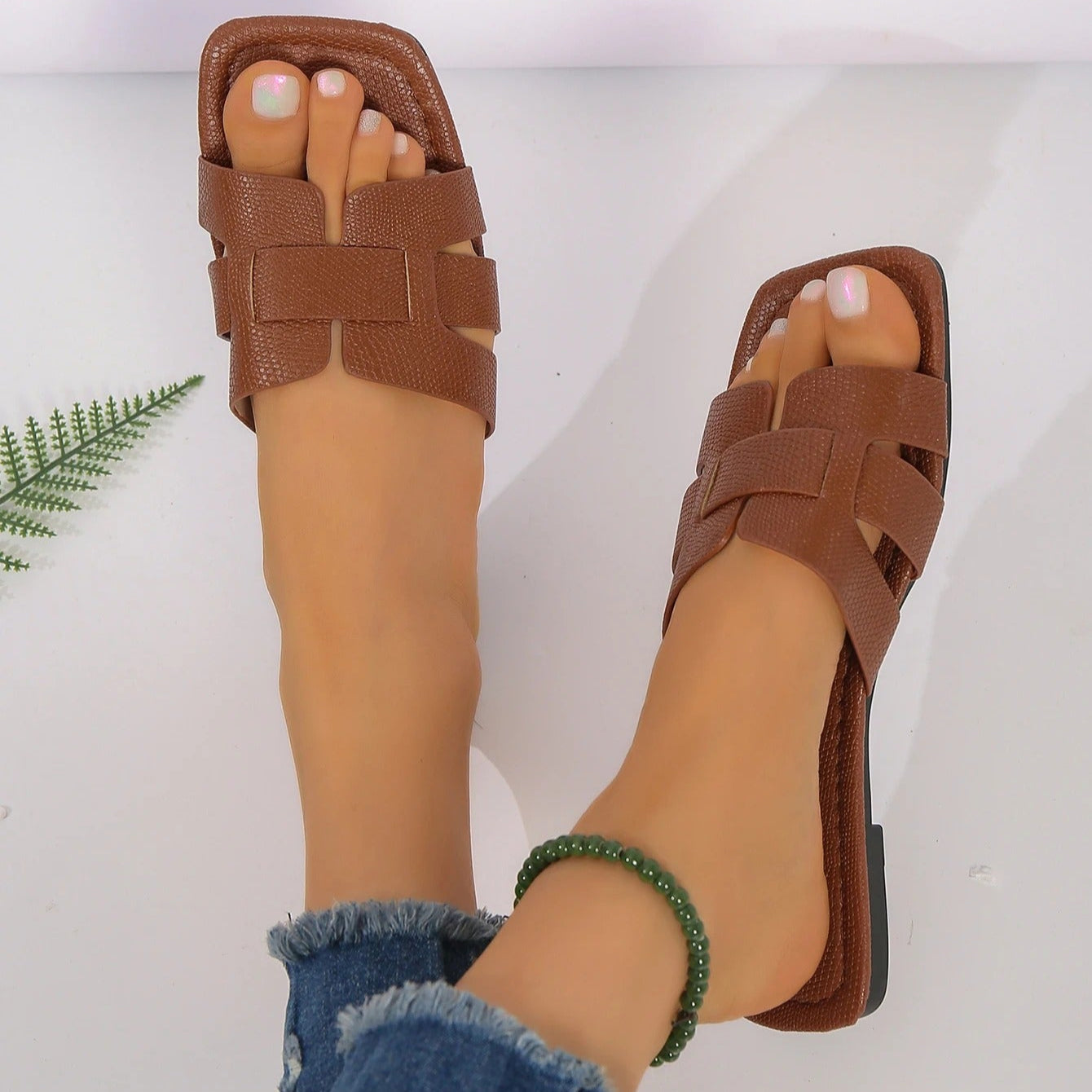 Casual Vlakke Dames Sandalen – Comfortabele Zomersandalen voor Buiten