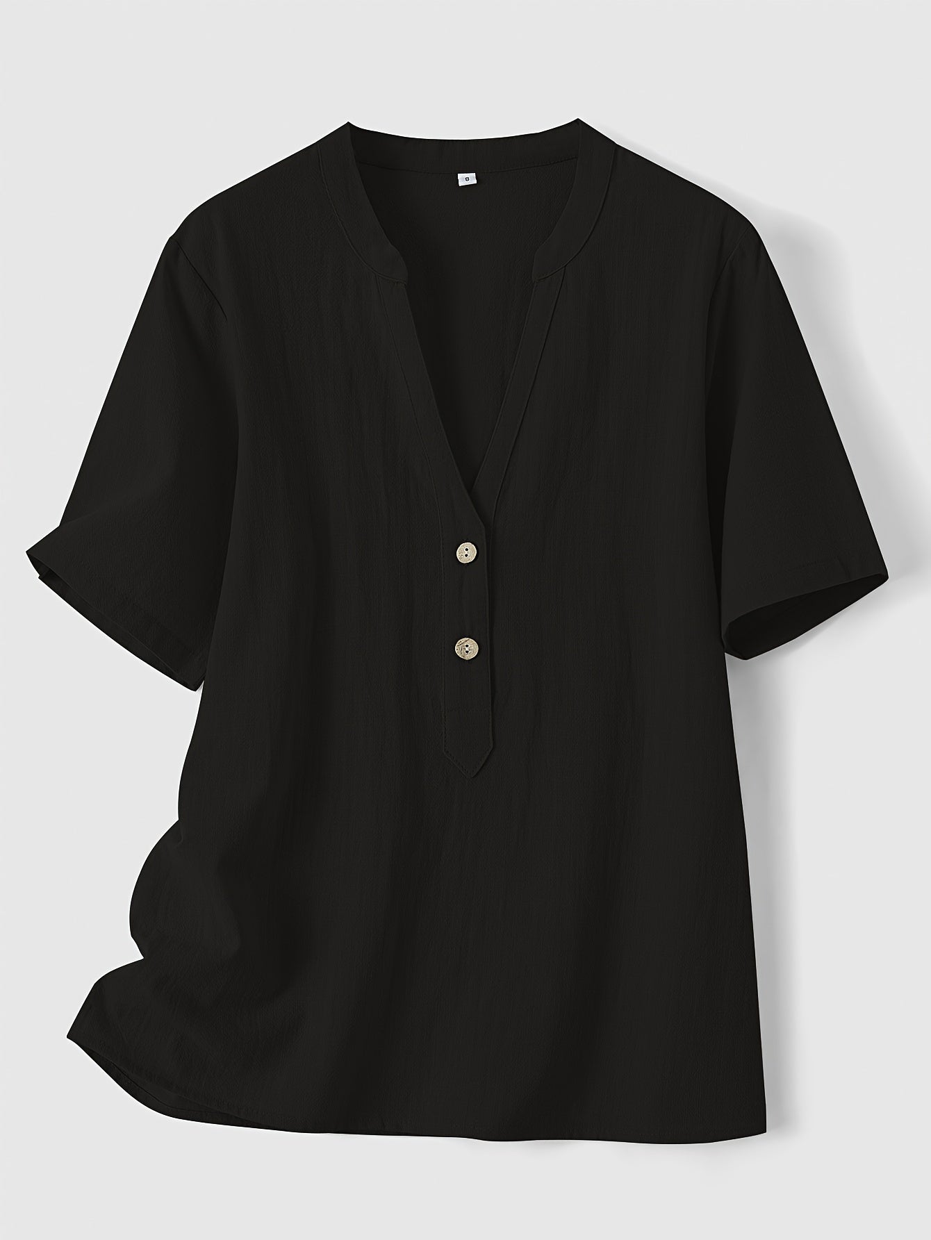 Elegante Dames Blouse met V-hals en Knoopsluiting – Chemisier Harrode