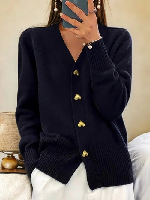 Elegante Hartknop Cardigan