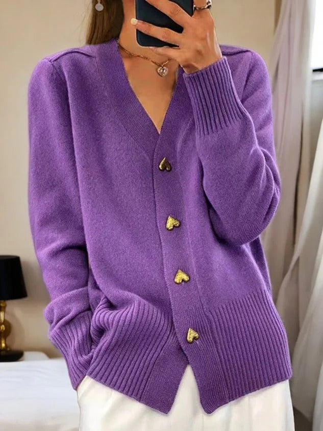 Elegante Hartknop Cardigan