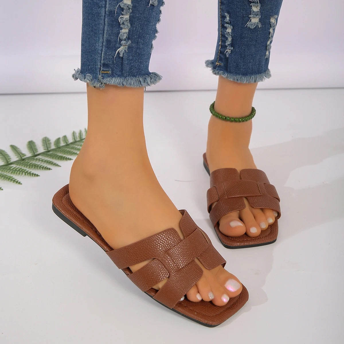 Casual Vlakke Dames Sandalen – Comfortabele Zomersandalen voor Buiten