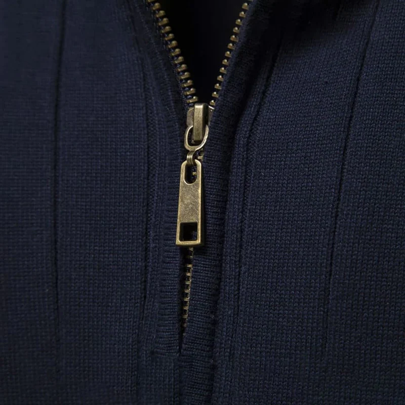 Grant – Premium Col Roulé Zippé | Moderne & Structurale Knit