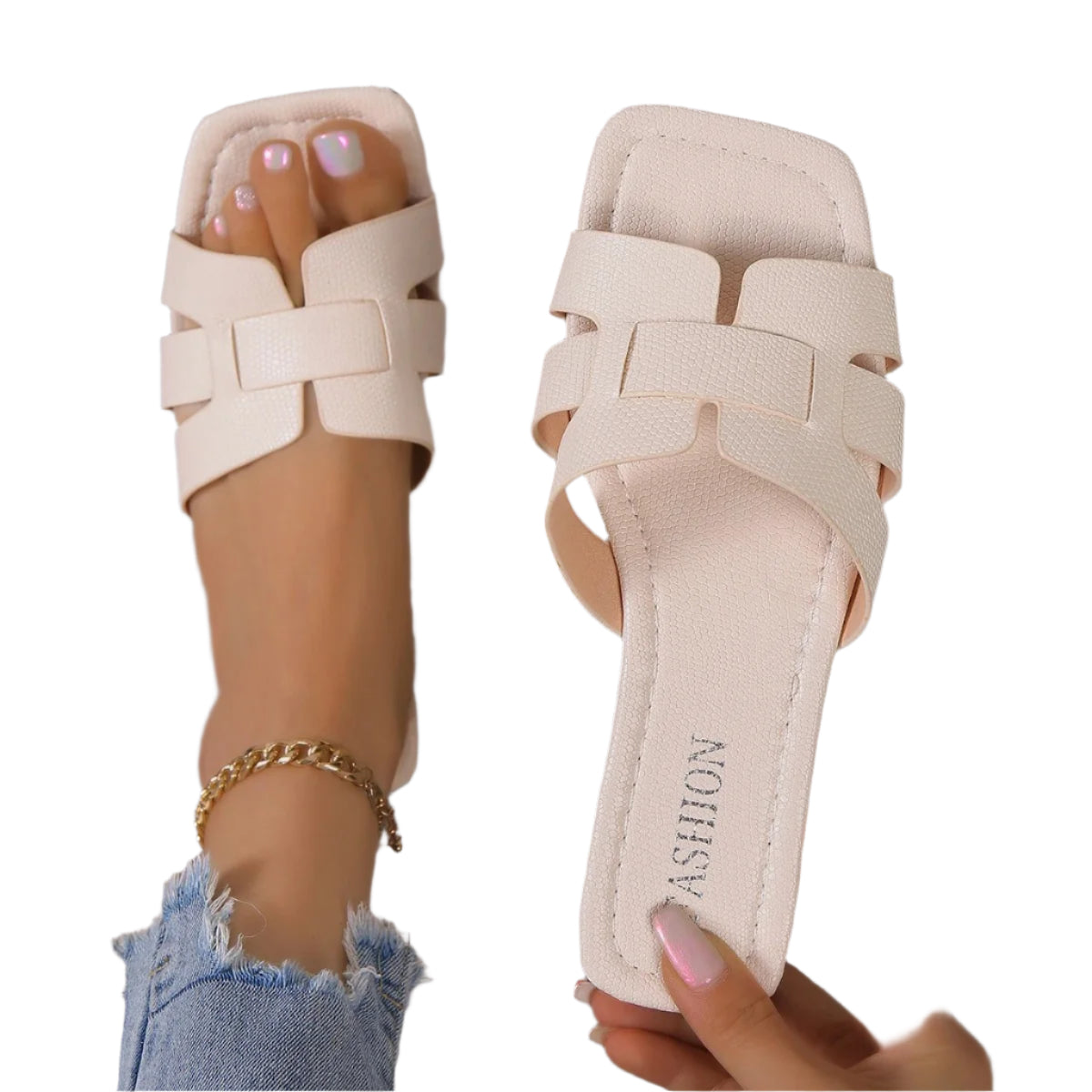 Casual Vlakke Dames Sandalen – Comfortabele Zomersandalen voor Buiten