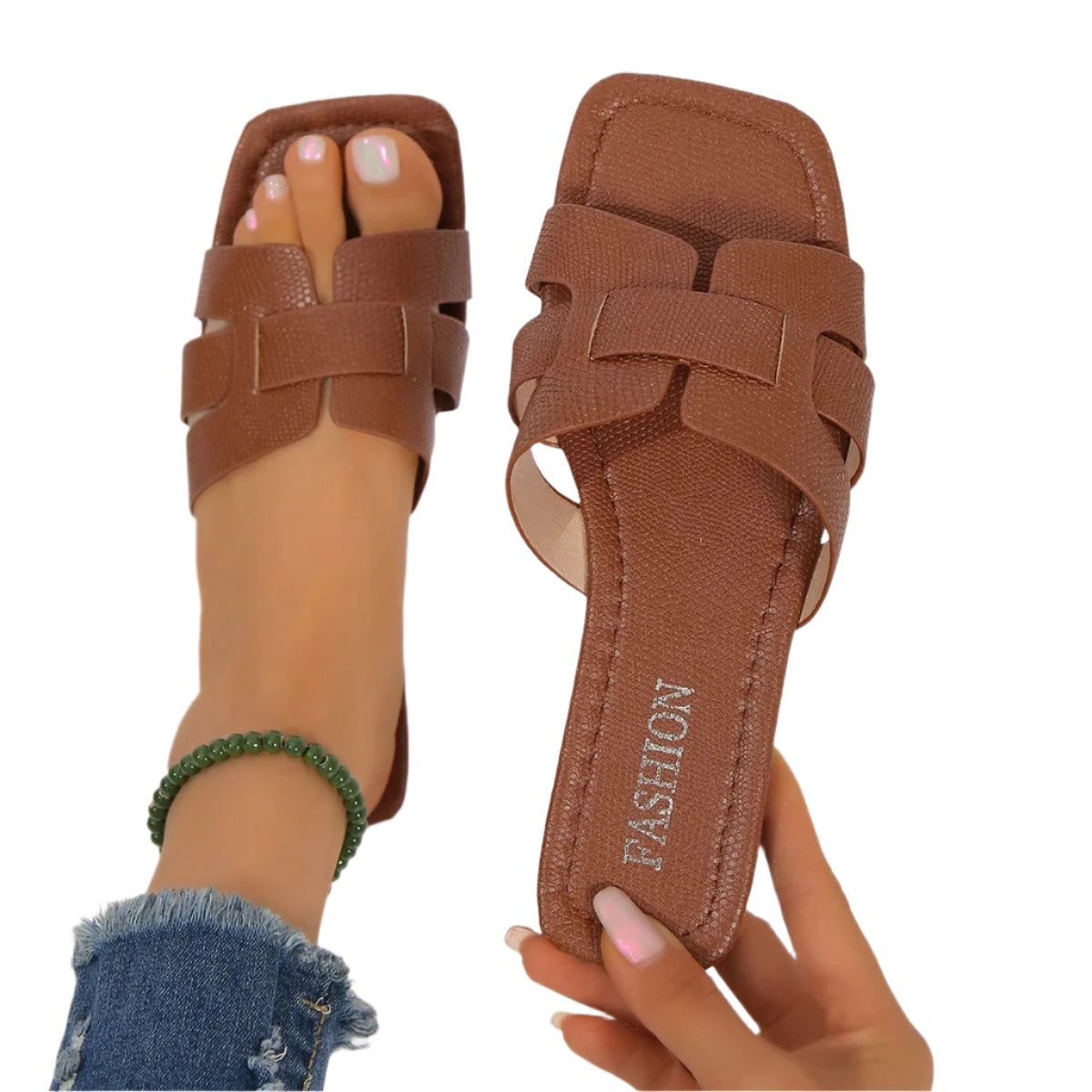 Casual Vlakke Dames Sandalen – Comfortabele Zomersandalen voor Buiten